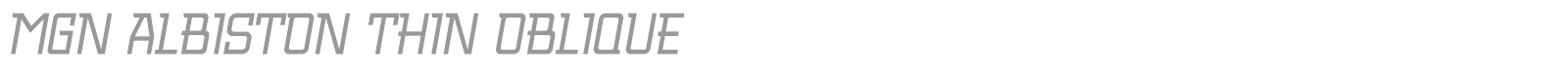 MGN Albiston font preview